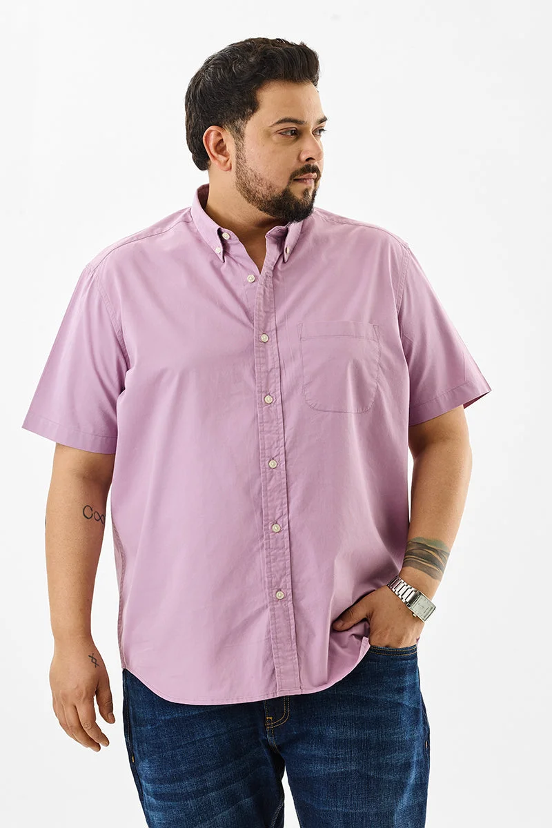 سنيتش Downtown Lavender Oxford Plus Size Shirt